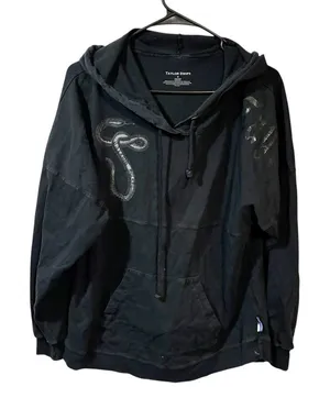 Taylor Swift Reputation Spirit Jersey Official Black Hooded Pullover‎ Size Small thumbnail 1