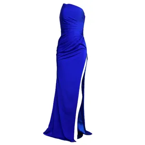 JOVANI Asymmetric Strapless Neck Gown 26166, Royal Blue, 4 (US) thumbnail 15