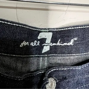 Seven For All Mankind Dojo Embellished‎ Green Rhinestone Square Design Jeans thumbnail 6