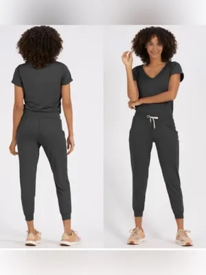 Vuori All Day Romper Jumpsuit Gray Charcoal Heather Size M thumbnail 2