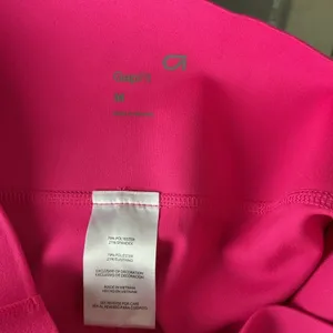 GapFit Women Leggings Pink High Rise Side Pocket Solid Medium thumbnail 5