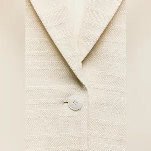 Zara TEXTURED ONE-BUTTON Oversized COAT Cream/Beige Size XS NEW thumbnail 5