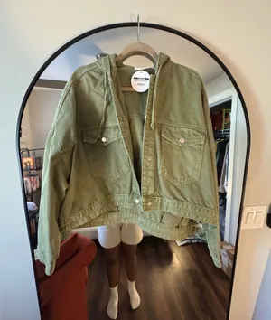 Society Boutique Green Utility Jacket thumbnail 1