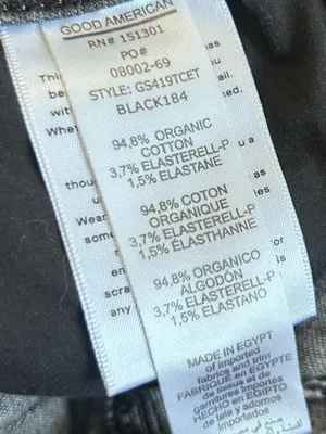 Good American Black Straight Leg Denim Jeans Size 4/27 thumbnail 4