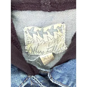Others Follow Women Hooded Denim Vest Distressed Blue Jean Jacket Sleeveless XL thumbnail 10