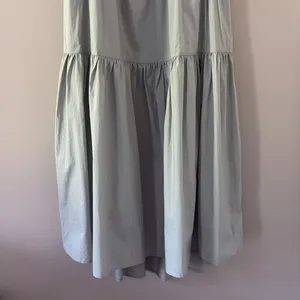 ASTR The Label llana Midi Dress Puff Sleeve Tiered‎ Skirt Tie Back Light Green M thumbnail 5