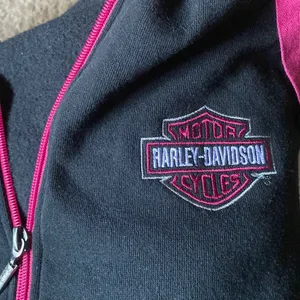 Harley Davidson Marion IL Black & Pink Zip Up Hoodie Jacket M thumbnail 3