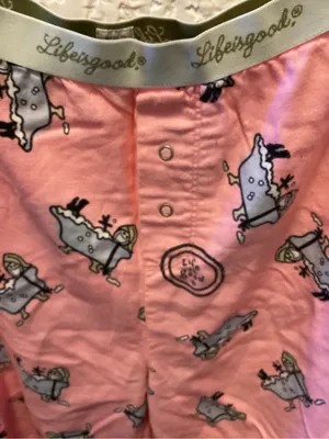 Life is Good Pink Printed women’s Pajama Bottoms thumbnail 2
