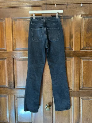 AGOLDE Vintage‎ High Rise Bootcut Jeans Technique Faded Black Gray Size 24 thumbnail 3