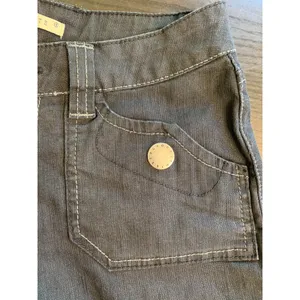 Sergio Valente Womens Wide Leg Denim Pants Charcoal Gray Sz 4 Minimalist Casual thumbnail 10