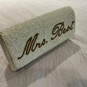 PRETTY ROBES Custom Hand Beaded Clutch Bridal Wedding Bride Bag thumbnail 4