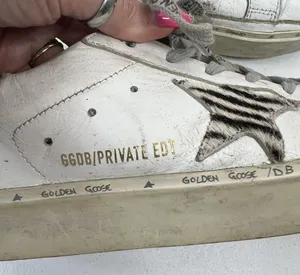 Golden Goose Size 41 Superstar Hi-Star Sneakers White Leather Zebra LTD 189/255 thumbnail 7