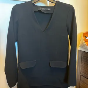 Zara Black V-Neck Jacket thumbnail 1