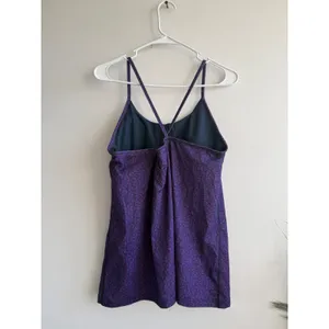 Patagonia Womens XL‎ Purple Geometric Strappy Criss Cross Shelf Bra Tank Top thumbnail 3