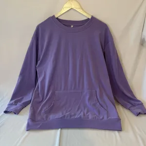 Women's Lavender Crewneck Pullover Sweatshirt Purple Size L thumbnail 1