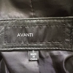 Avanti Jacket Genuine Leather Full Zip Up Collared Vintage Black S thumbnail 8