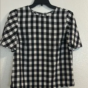 a new day Black and White Gingham Blouse thumbnail 3