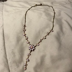 rustic lavender flowered necklace thumbnail 2