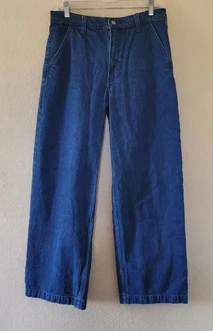 Abercrombie & Fitch Blue Wide Leg Jeans thumbnail 1