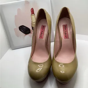 Betsey Johnson Dita Patent Leather stilettos in Nude. Size 7.5 thumbnail 9