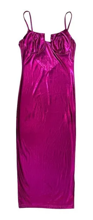 Miami Hot Pink Midi Dress‎ Pink Size M thumbnail 1