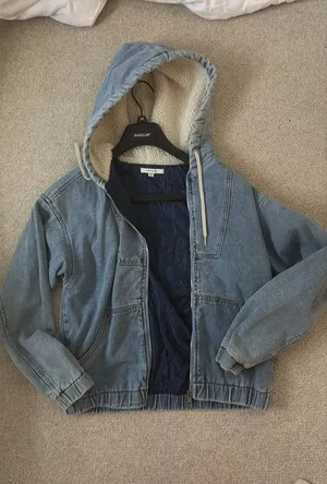 PacSun Denim Bomber Hooded Jacket thumbnail 1