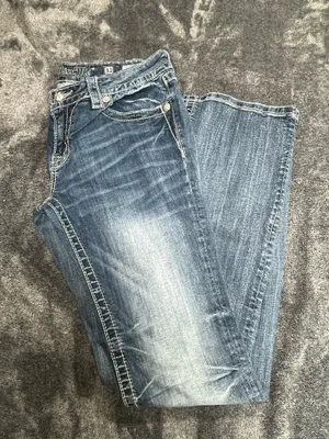 Miss Me Women Size 31 Bootcut Jeans Signature Stitch Medium Wash Flap Pocket Western Y2K thumbnail 1
