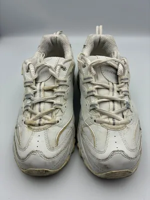 Skechers Women’s 11420EW DLites Wide Comfort Sneakers 9 W White Leather Lace Up thumbnail 7
