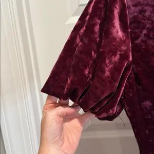 Guess‎ Burgundy Velvet Mini Dress Size 4 NWOT Whimsigoth Party Cocktail Glam thumbnail 6