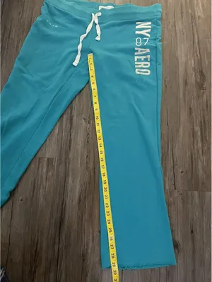 VTG Aeropostale Sweatsuit Set Womens Sz M Teal Spellout Y2K thumbnail 6