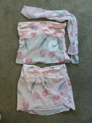 Princess Polly Perrin Flower Pink Skirt SET thumbnail 4