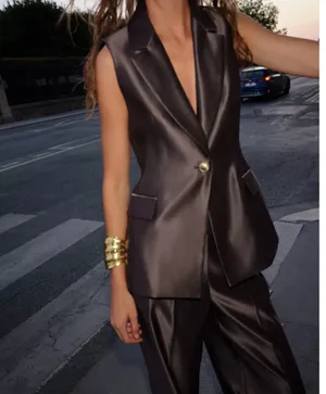 Zara satin vest thumbnail 4