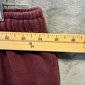 2130 | PINK Victoria's Secret Relaxed Fleece Jogger Sweatpants Burgundy Womens M thumbnail 3