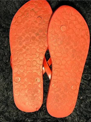 Coach Red Floral Flip Flop Sandals thumbnail 3