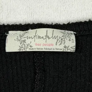 Free People Intimately Black Ribbed Long Sleeve Henley Top Size XS thumbnail 3