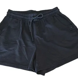 Another Love Womens Drawstring Cotton Blend High Waist Shorts Black Size‎ Medium thumbnail 1