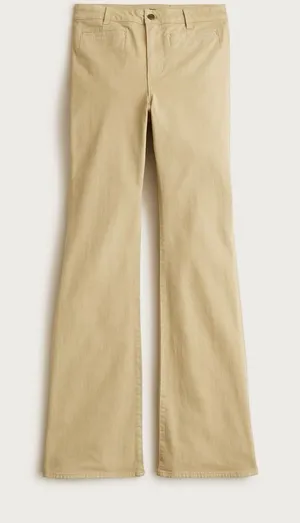 J.Crew Vintage Flare Pant Womens 28 Beige Buckthorn Washed Twill Trousers thumbnail 1