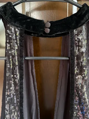 EUC Free People Film Noir Sequined Halter Mini Dress Black Size 4 thumbnail 12