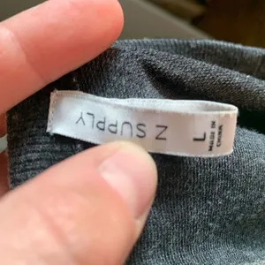 Z Supply L washed gray oversized cozy high low sweatshirt thumbnail 3