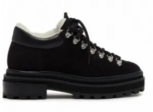SCHUTZ Lucille Lace Up Sherpa Leather Suede Clogs Mules Sneakers thumbnail 1