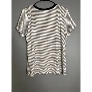 Old Navy Black White Stripe Crewneck Short Sleeve Shirt Size XL Slim Fit thumbnail 5
