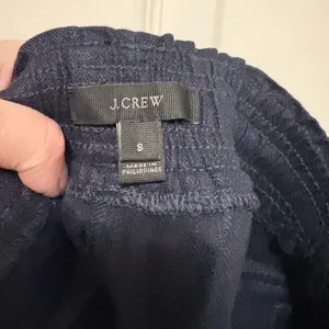 *J. Crew Women's Navy 100% Linen Size Small Summer Shorts thumbnail 2