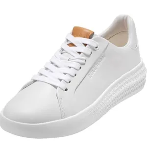 Cole Haan Women's Grand Hurrion Cup Lace-to-Toe Sneakers, White/Irish Coffee 6.5 thumbnail 1