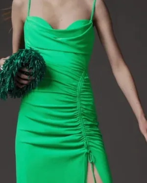ZARA Midi Green Dress thumbnail 3