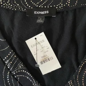 Express Glam Black & Silver Shimmer Sparkly Tunic Tank Stretch‎ Blouse -S NWT thumbnail 11