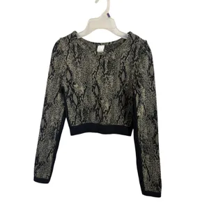 Fabletics Kamila Seamless Long Sleeve Crop Top S Snakeskin Print Scales Reptile thumbnail 2