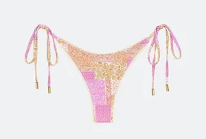 Elysiian florence bikini top And Bikini Bottom Pink Paisley NWT thumbnail 5
