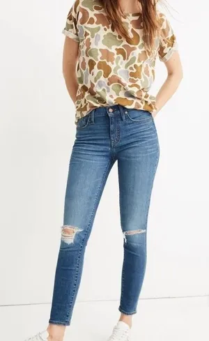 MADEWELL | NWT 9" Delmar Wash Eco Edition High-Rise‎ Skinny Crop Jeans, 28 thumbnail 1