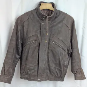 Vintage Heavy Leather Italian Made 80's Jacket. thumbnail 2