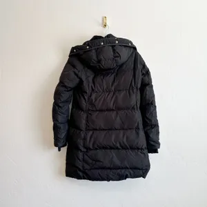 J.Crew | Wintress Long Hooded Down Puffer Coat‎ in Black | Blogger's Favorite thumbnail 4
